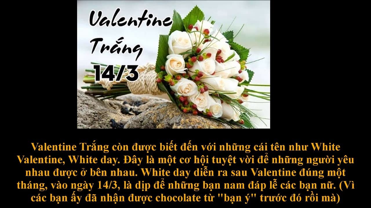 Ý nghĩa của Valentine Trắng