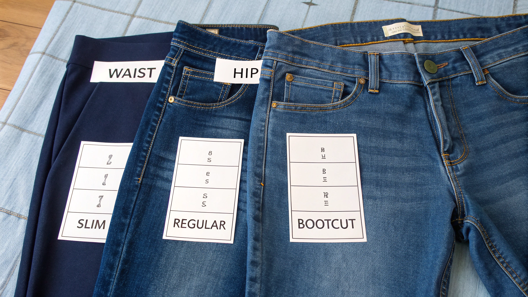 Bảng size quần jean chuẩn