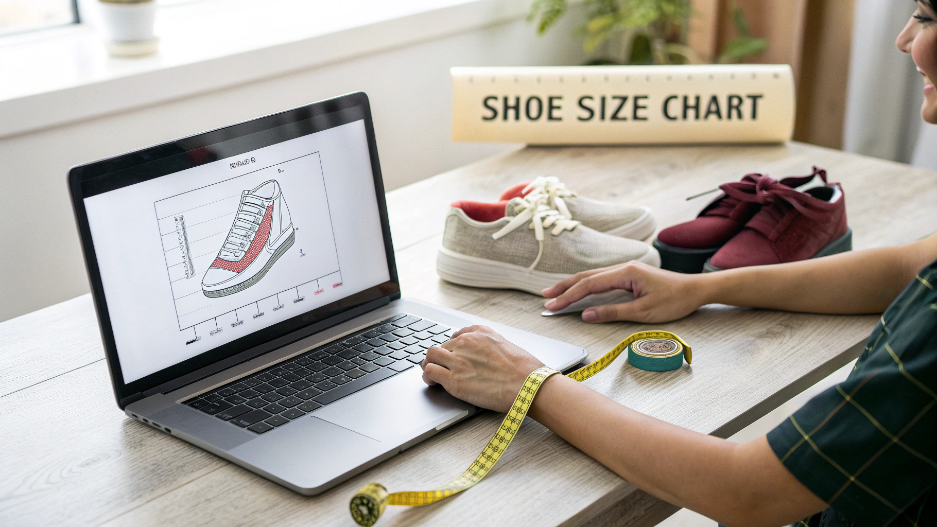 Bảng size giày giúp chọn size chính xác khi mua giày online