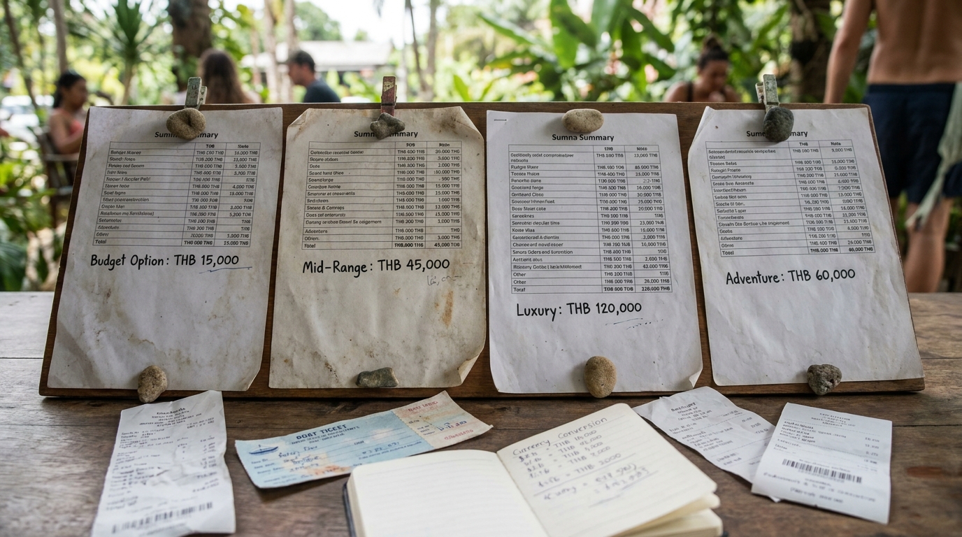 Summary: All 4 Trip Scenarios at a Glance — Phuket