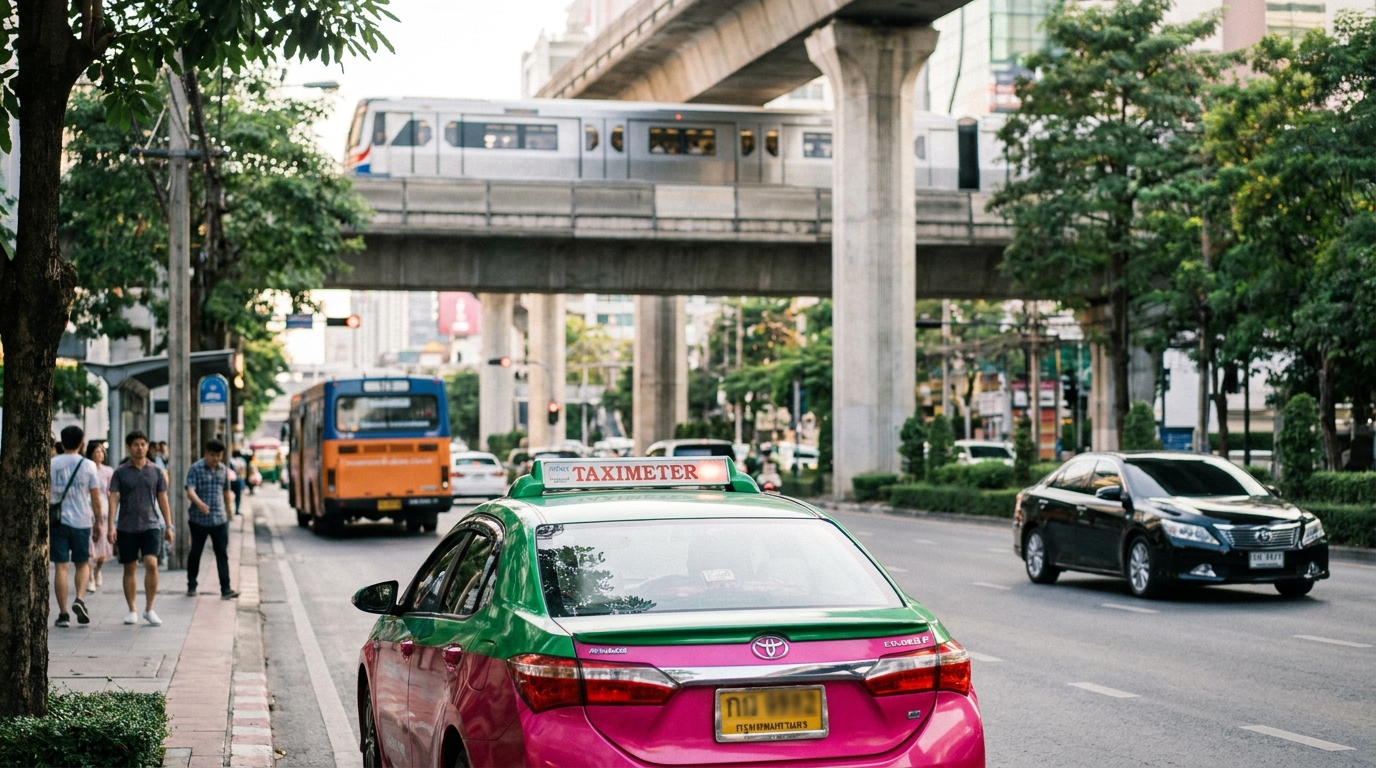 Airport to City: Taxi, Train, Bus & Private Transfer in Bangkok
