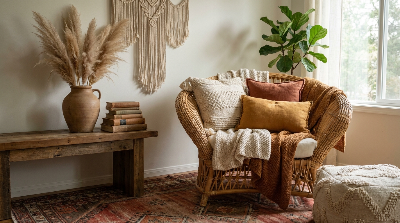 Terracotta + Warm White + Aged Brass