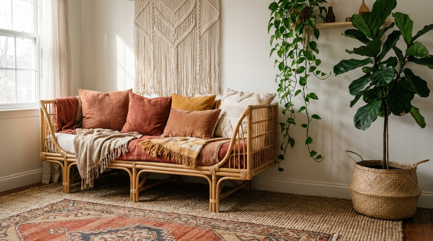 Rust + Mustard + Off-White