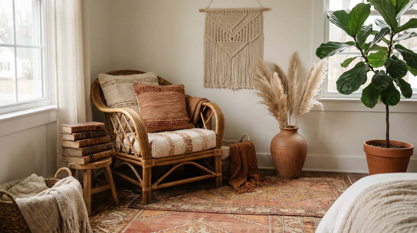 Boho rug sizing diagram
