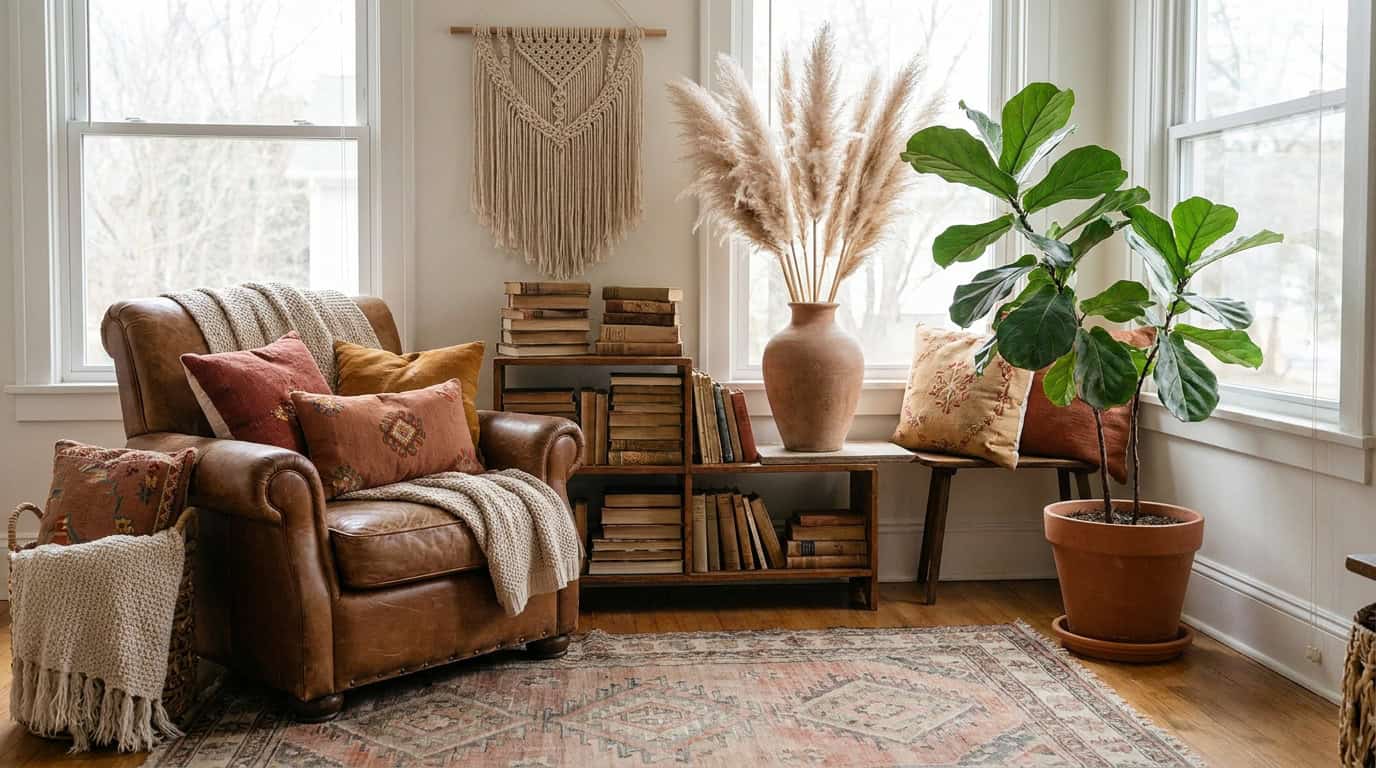 Photographing boho shelfies for Pinterest