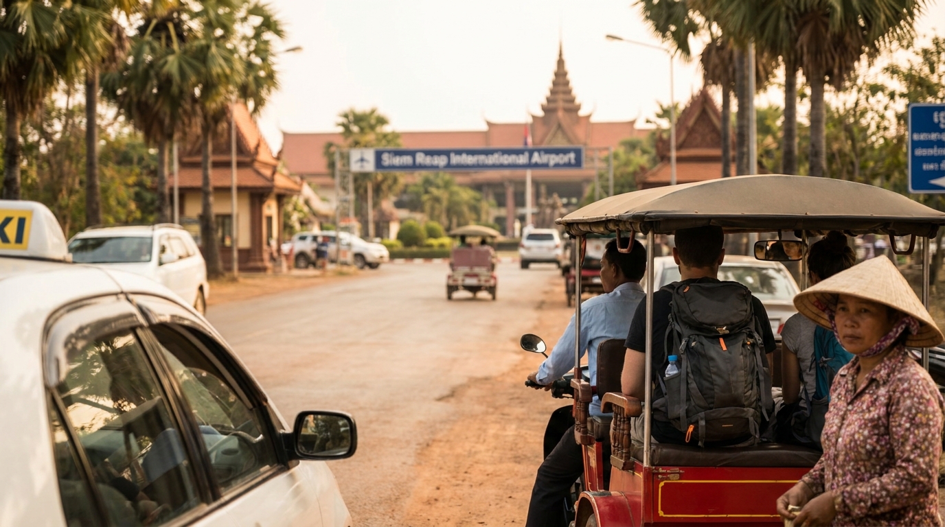 How to Get from Siem Reap Airport to Town? in Siem Reap, Cambodia