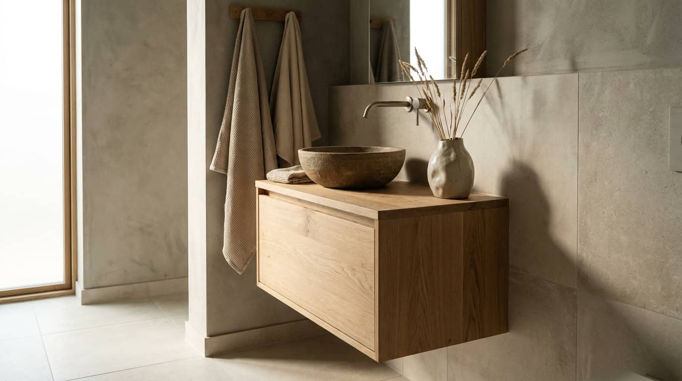 Japandi low-profile furniture
