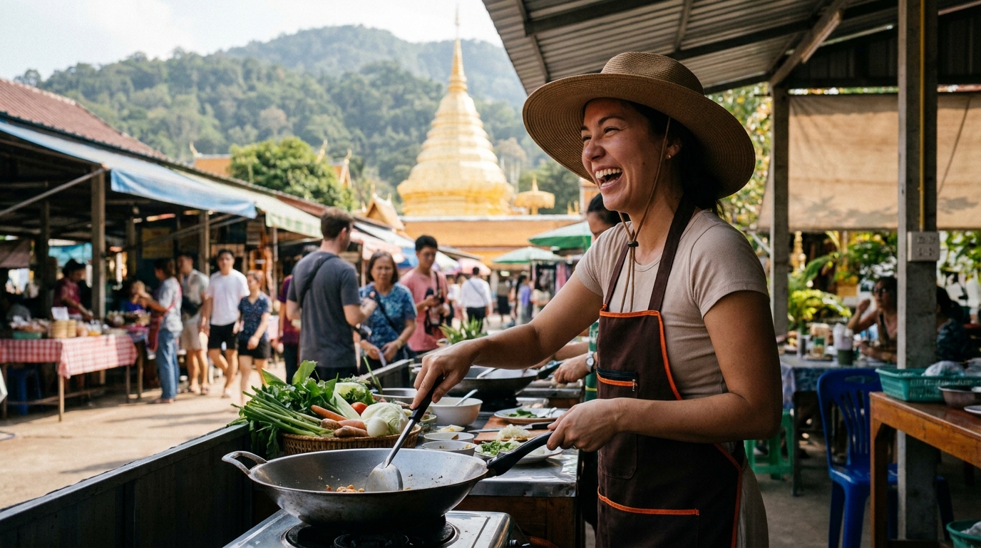 What's the best plan for Day 2: Doi Suthep plus cooking class? in Southeast Asia