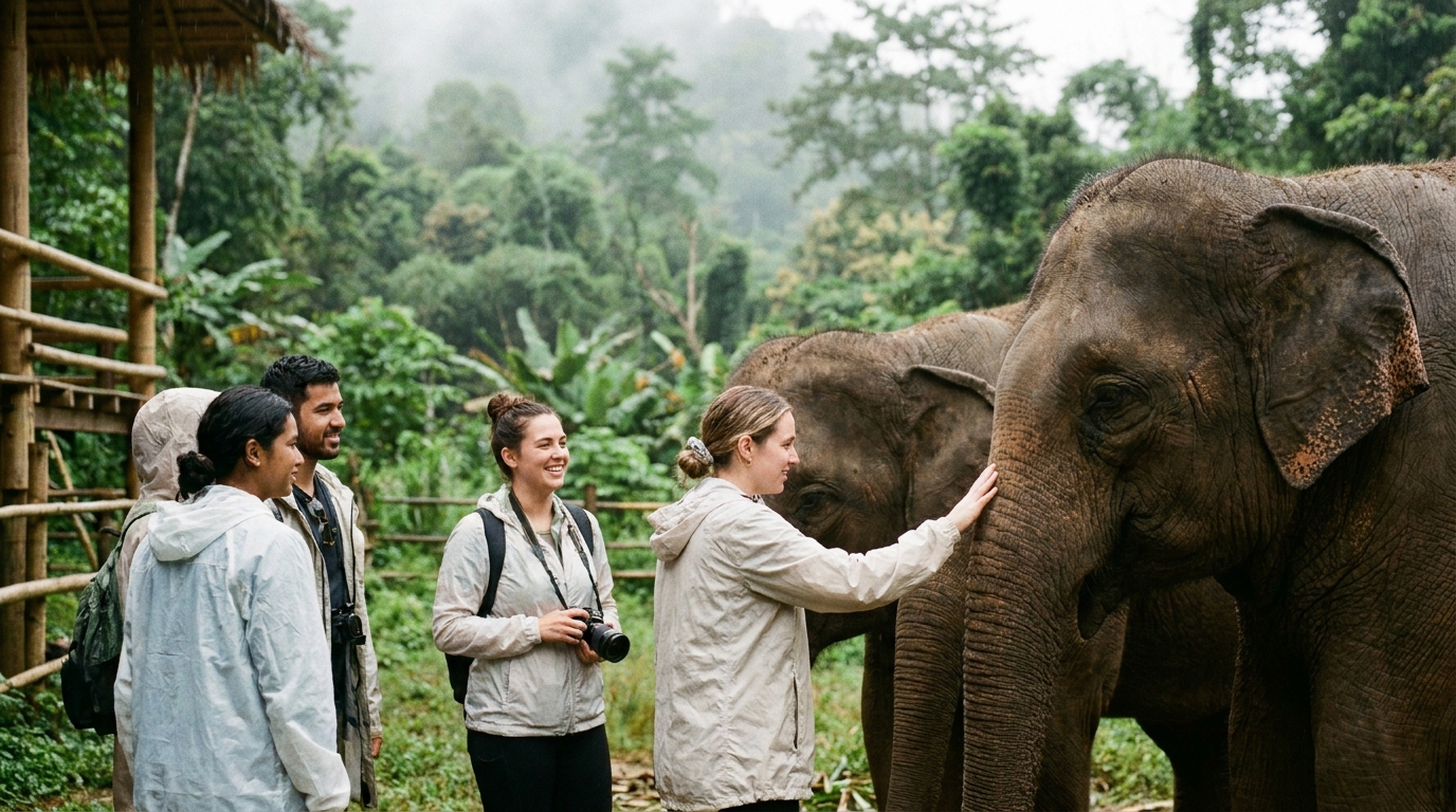 What makes Day 3 the elephant sanctuary day? in Southeast Asia