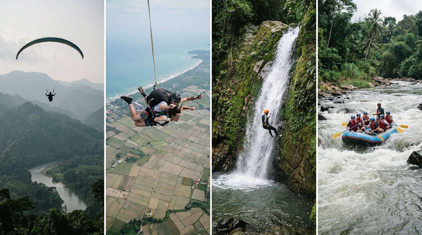 Adventure Tours: Paragliding, Skydiving, Canyoning, Rafting in Southeast Asia