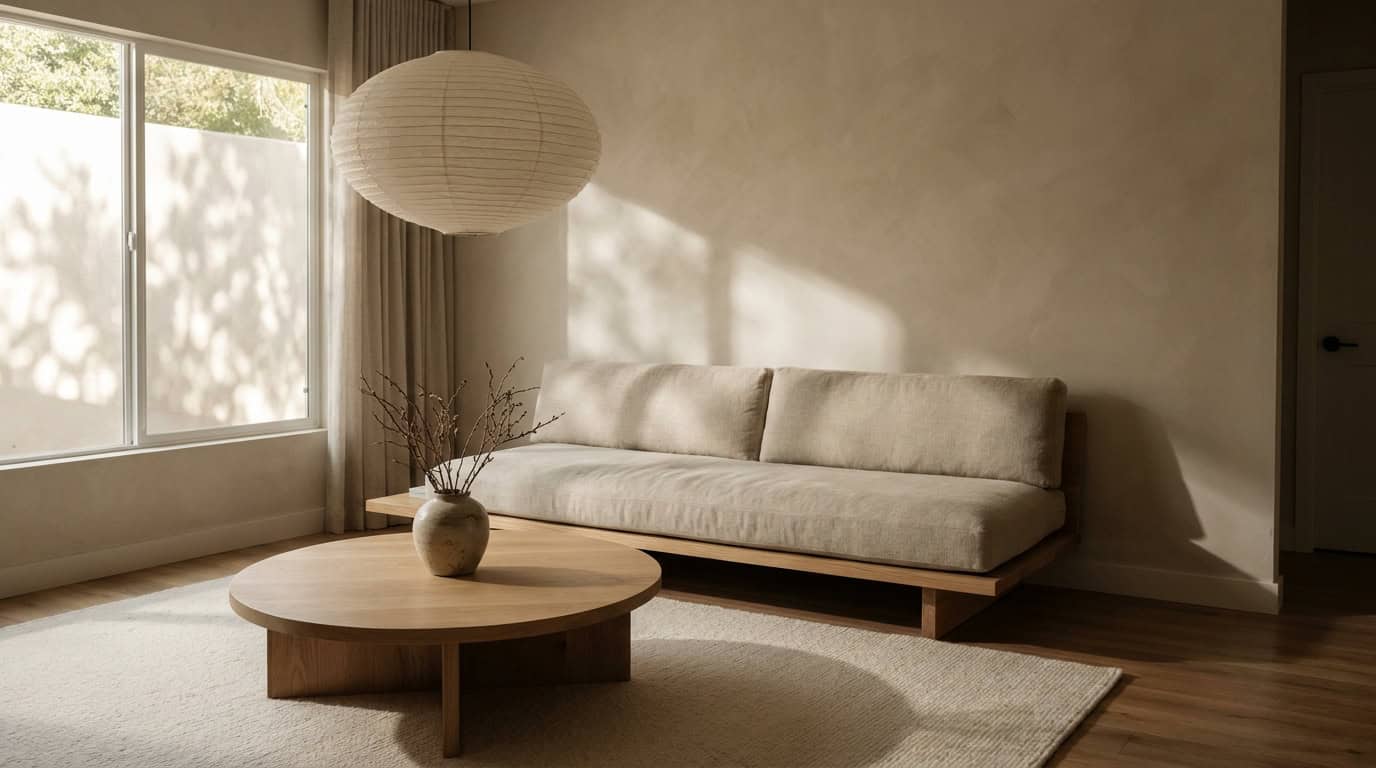 Modern minimalist living room iconic styling