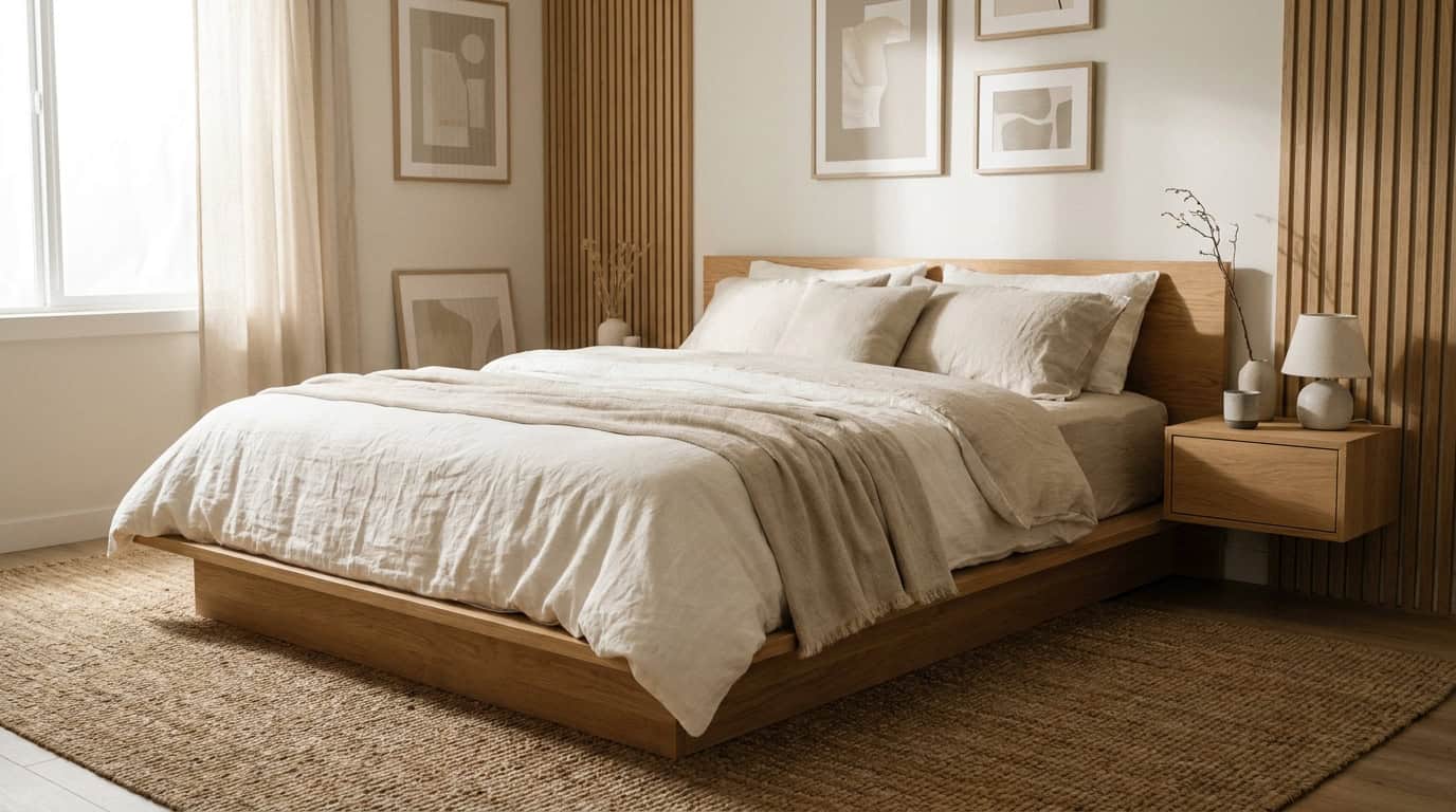 Japandi bedding fabric guide