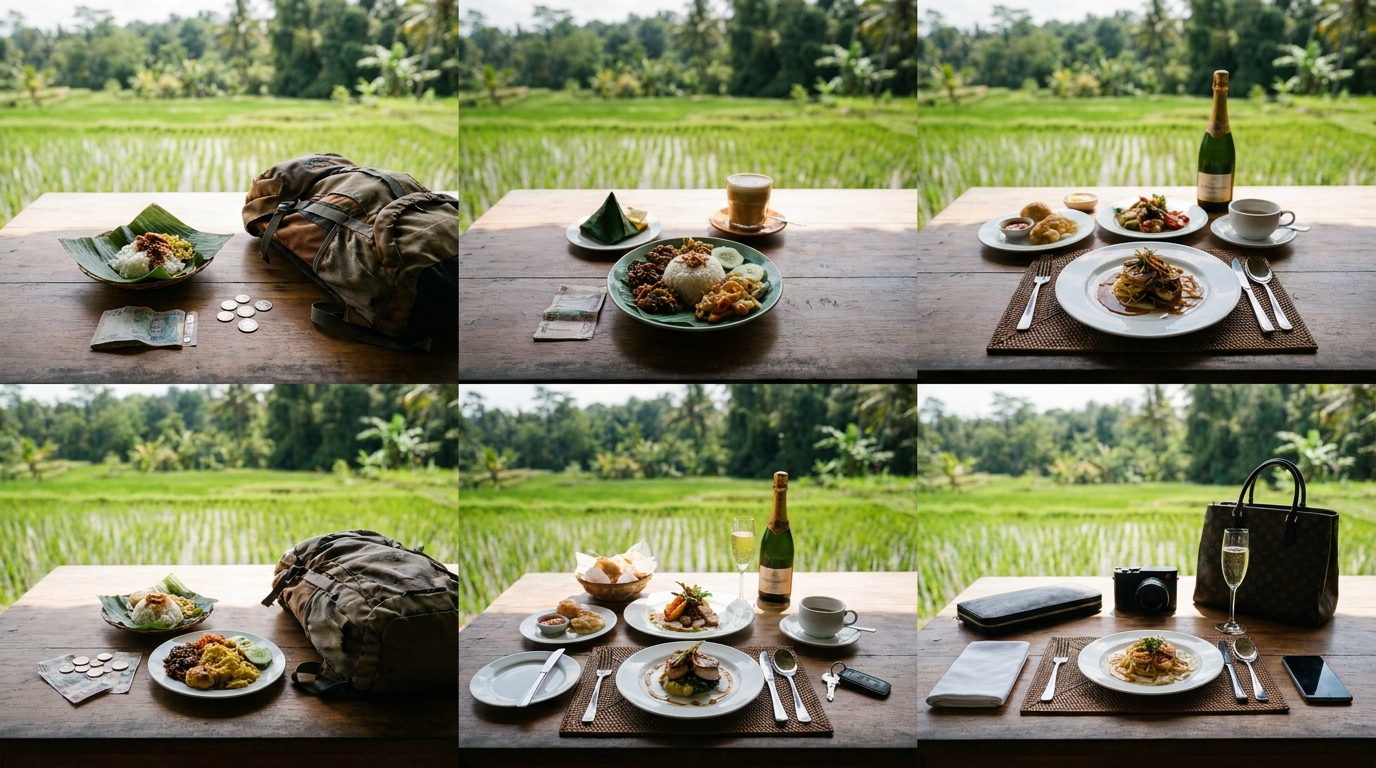 Daily Budget by Traveler Type (5 Tiers) in Bali, Indonesia