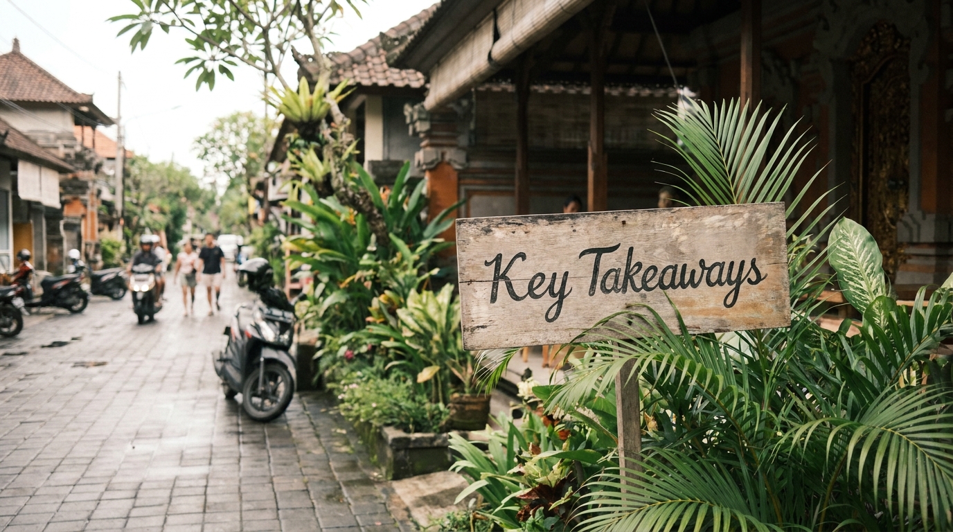 Key Takeaways in Bali, Indonesia