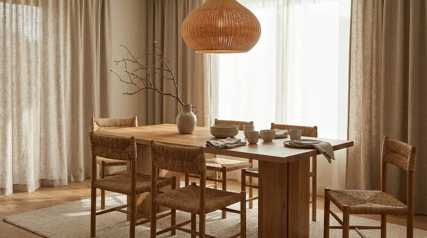 Japandi living room hidden storage