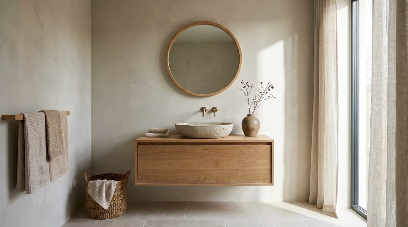 Japandi bedroom kitchen storage solutions