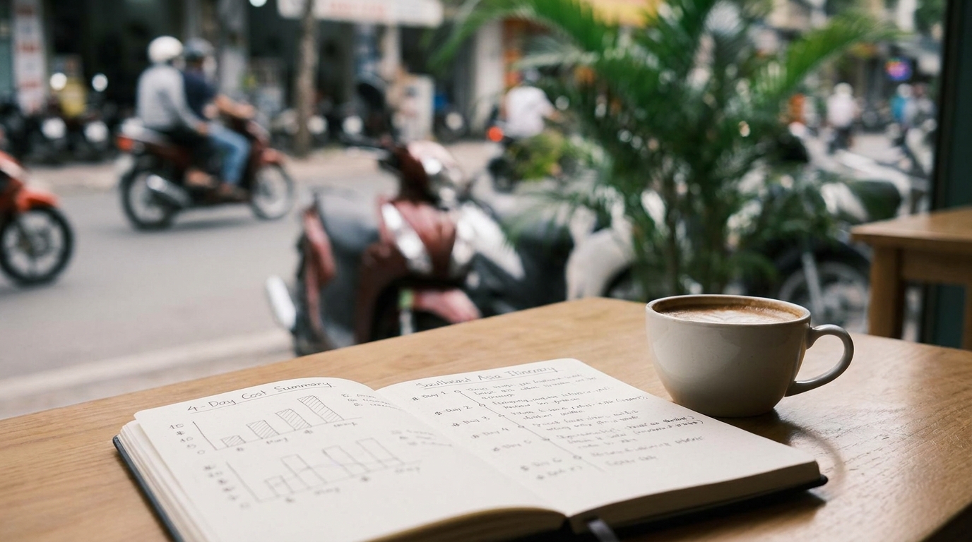 Tokyo Itinerary at a Glance: 4-Day Cost Summary in Southeast Asia
