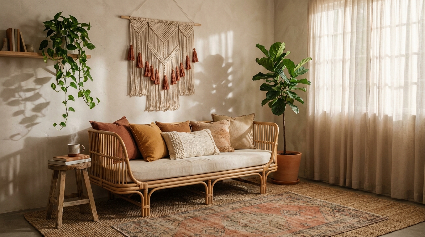 Boho gallery wall layout formula