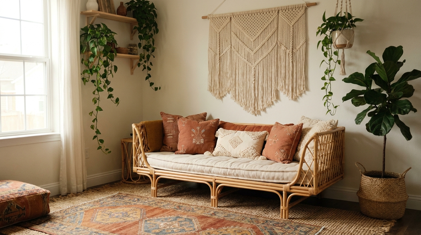 Boho fall vs farmhouse fall comparison