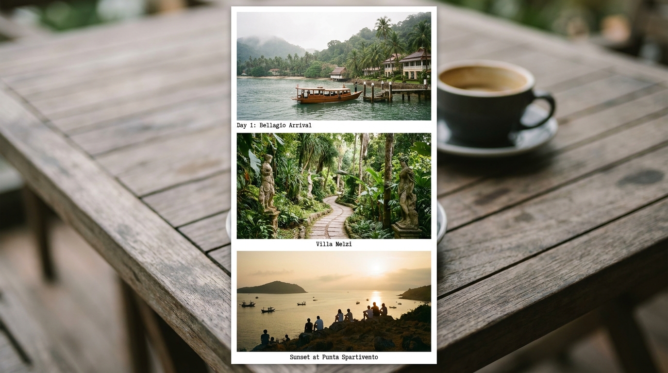 Day 1: Bellagio Arrival, Villa Melzi, Sunset at Punta Spartivento in Southeast Asia