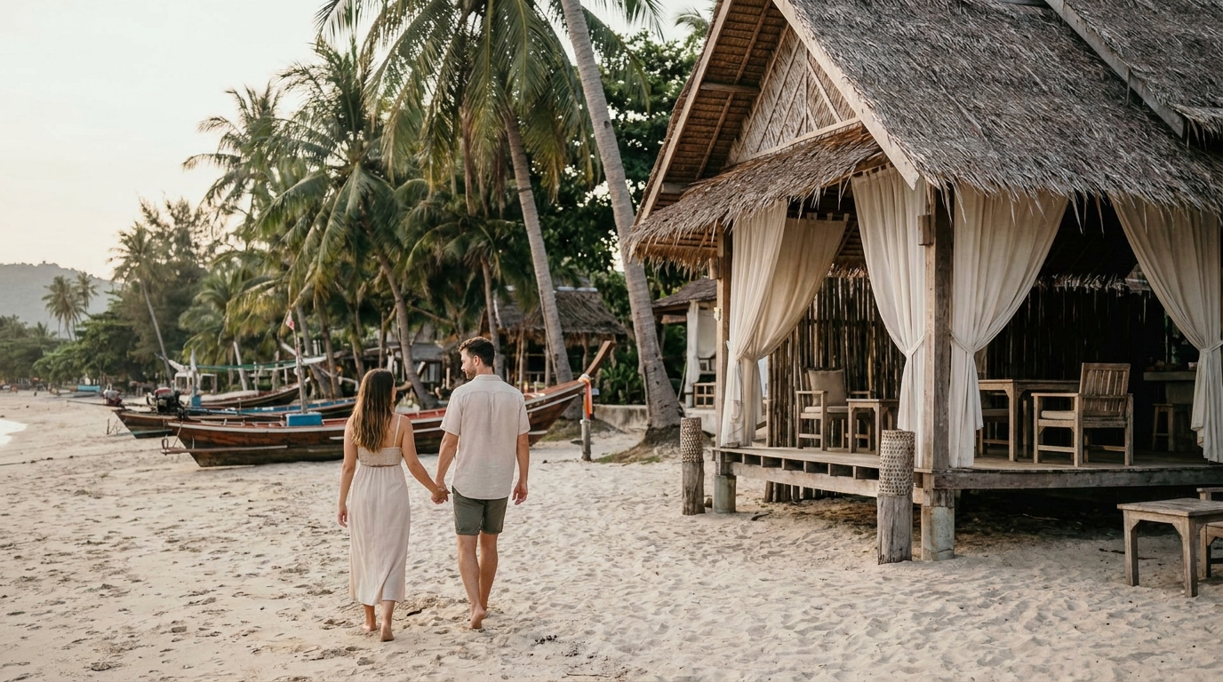 2. Bophut Beach — Best for Couples & Boutique Style in Southeast Asia