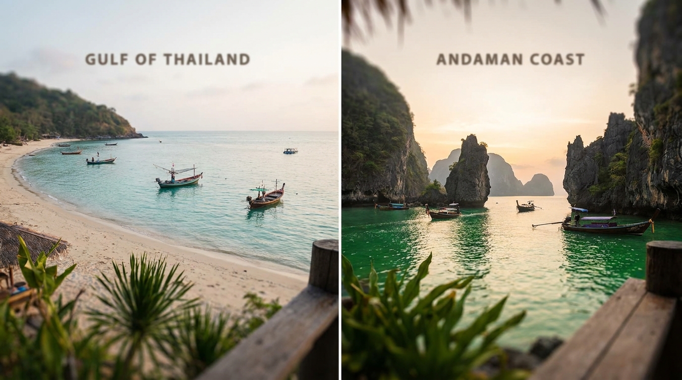The Gulf of Thailand vs. Andaman Coast — Why It Matters in Southeast Asia