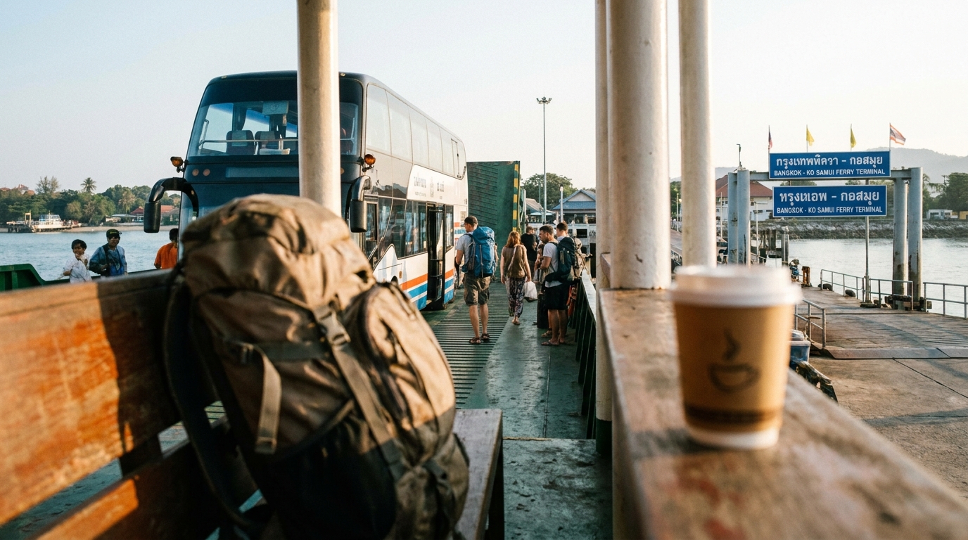 Option 3: Overnight Bus + Ferry from Bangkok in Southeast Asia