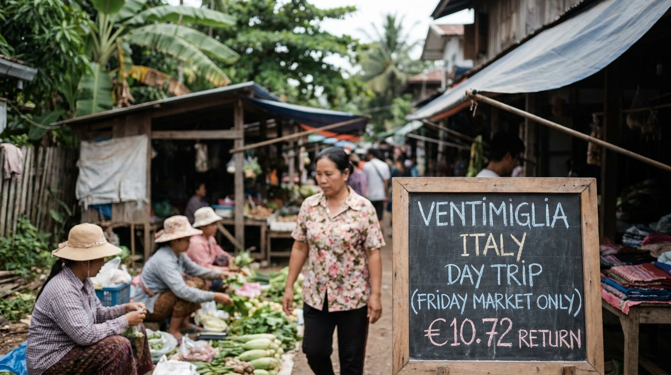 Ventimiglia Italy Day Trip (Friday Market Only, €10.72 Return) in Southeast Asia