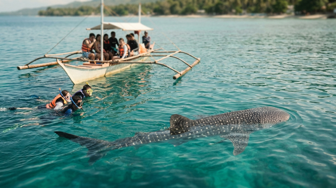 1. Whale Shark Watching at Oslob in Southeast Asia