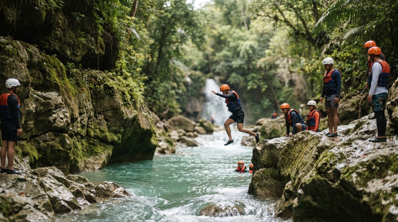 2. Kawasan Falls Canyoneering in Southeast Asia