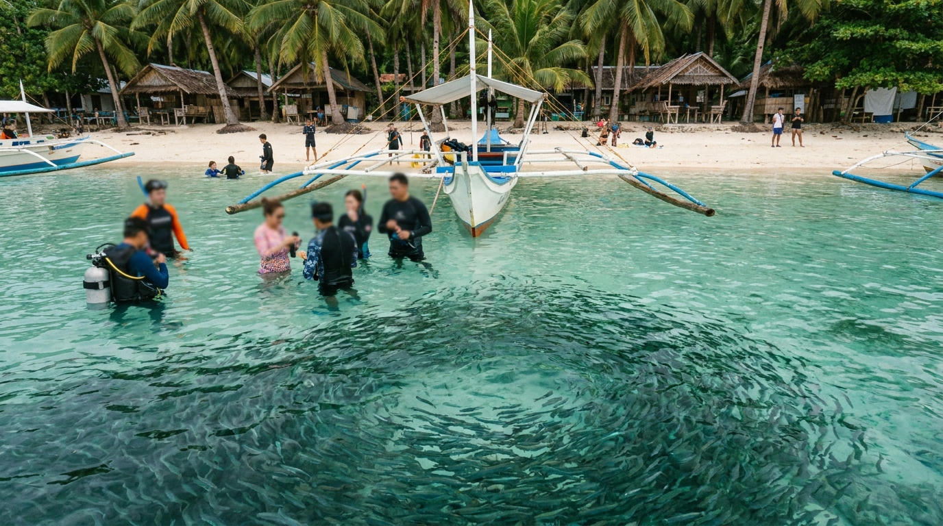 Moalboal Beach (Sardine Beach) in Southeast Asia