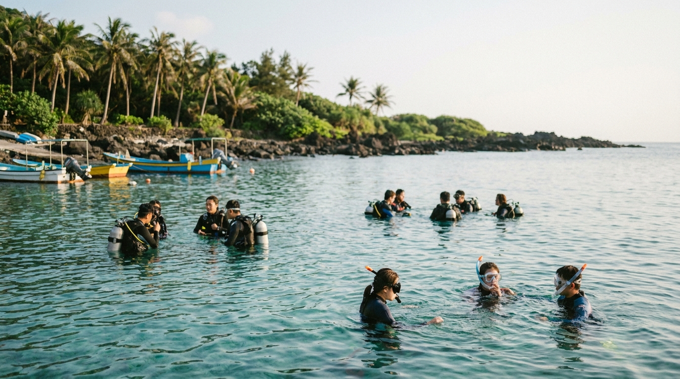 Scuba Diving and Snorkeling at Green Island Taiwan in Southeast Asia