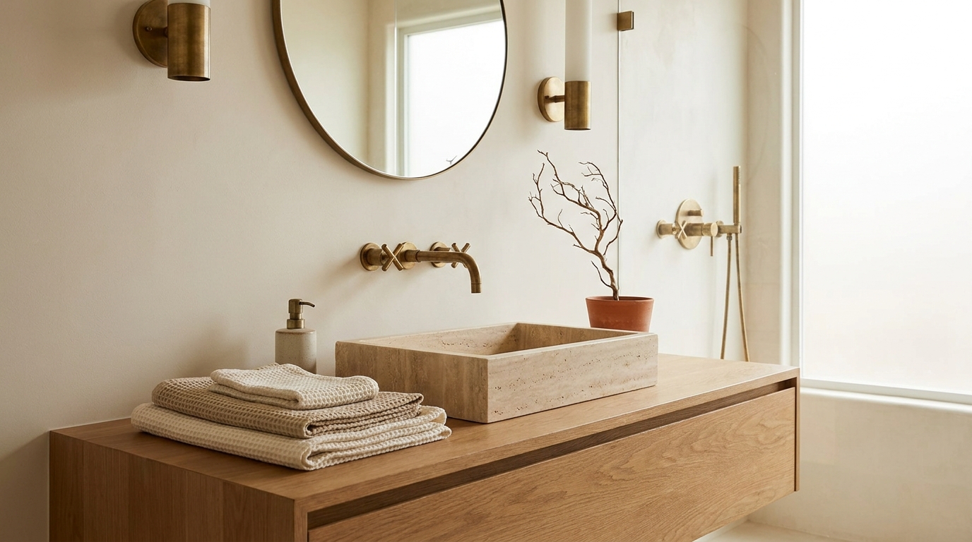 Aged brass bathroom faucet inline-3