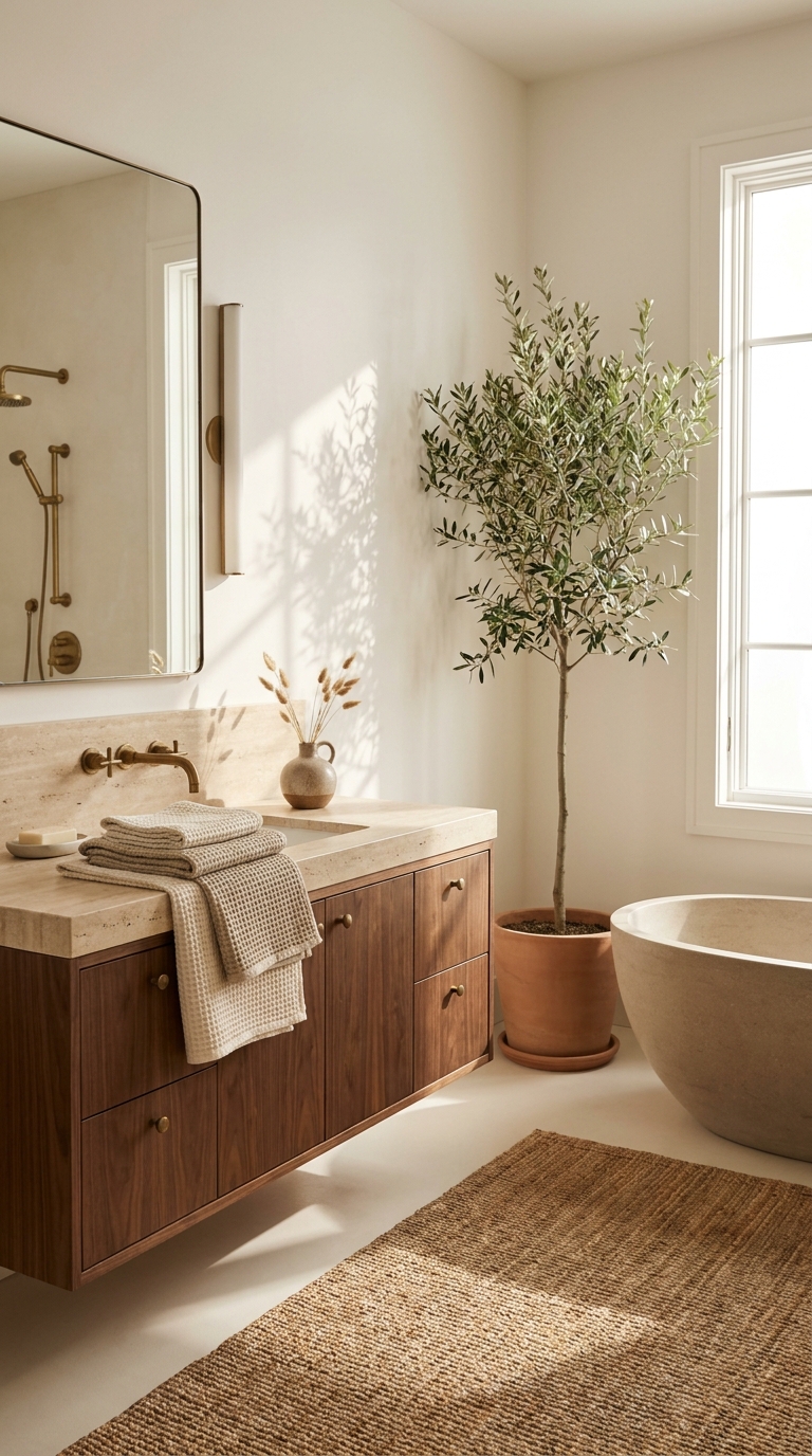 Boho minimalist and organic modern bathroom picks