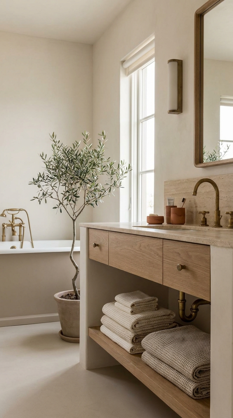 Spa and hotel aesthetic bathroom styling