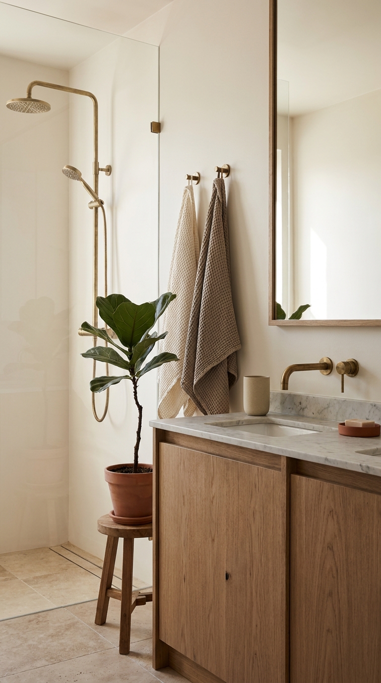 Vintage gold bathroom and how to mix aesthetics