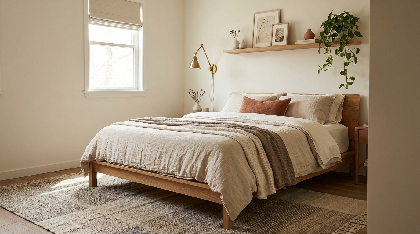 A complete $300 stacked bedroom transformation