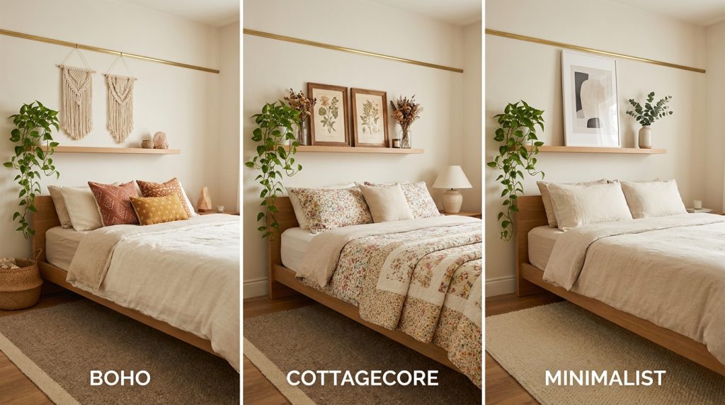 boho-vs-cottagecore-vs-minimalist-bedroom feature