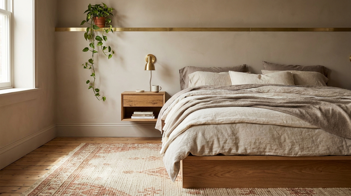 Aesthetic bedroom nightstand and reading corner setups — feature