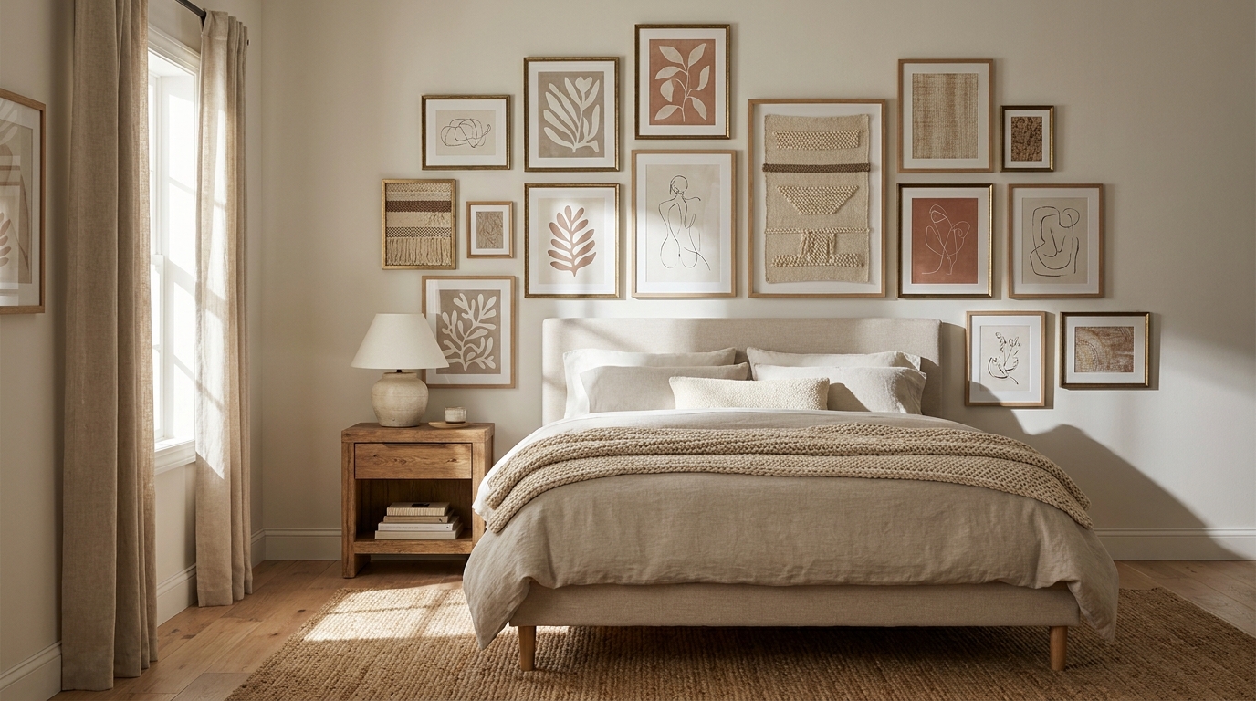 15 Bedroom Gallery Wall Ideas for 2026 — scene