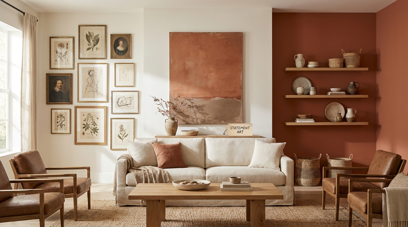 Gallery Wall vs Accent Wall vs Statement Art: Which One? — editorial scene