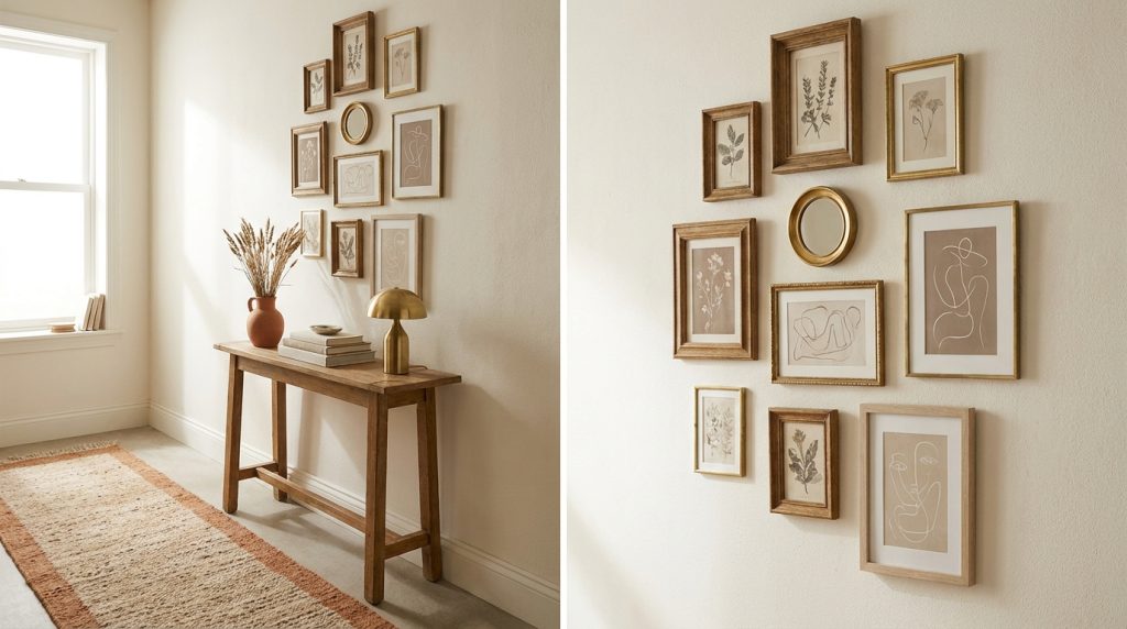 small gallery wall ideas - feature - editorial home decor styling photography 2026