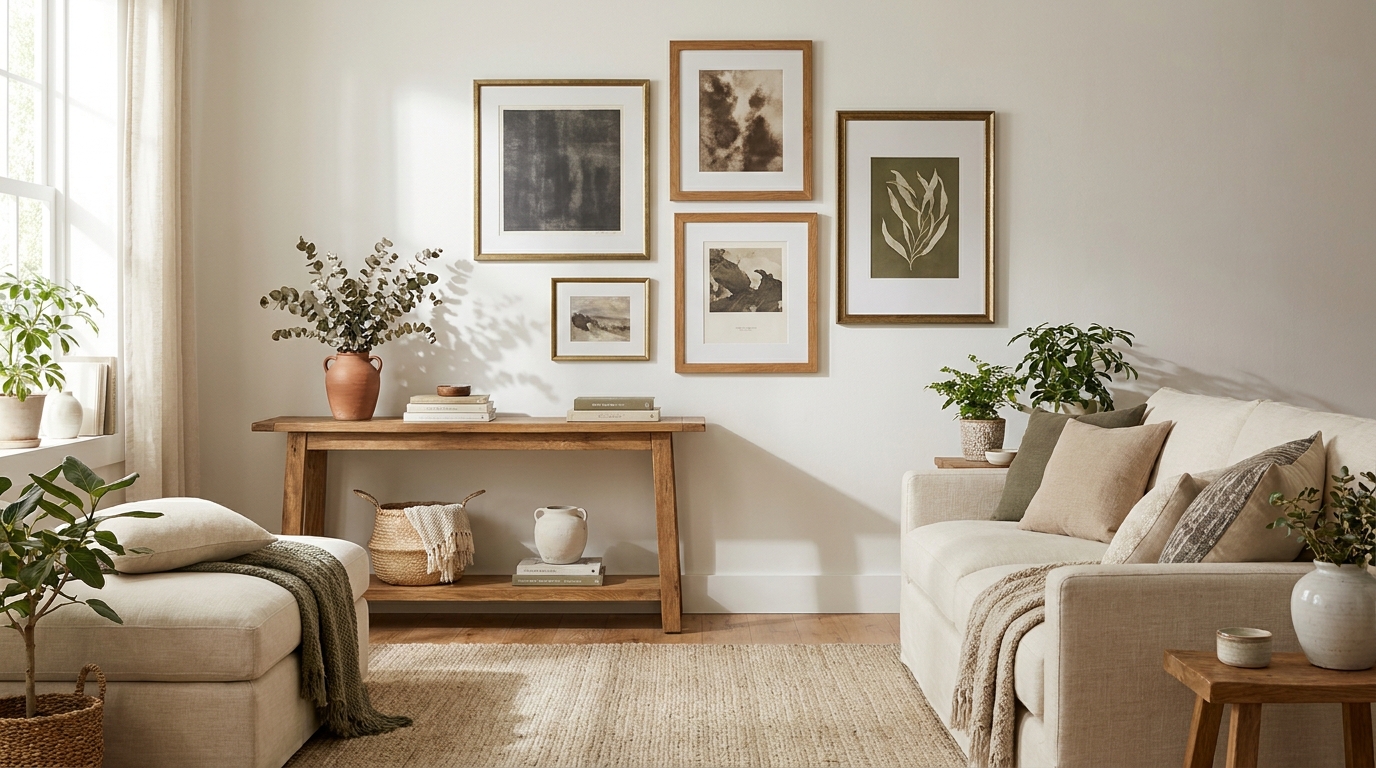 Building Your First Gallery Wall A 6-Frame Example — scene