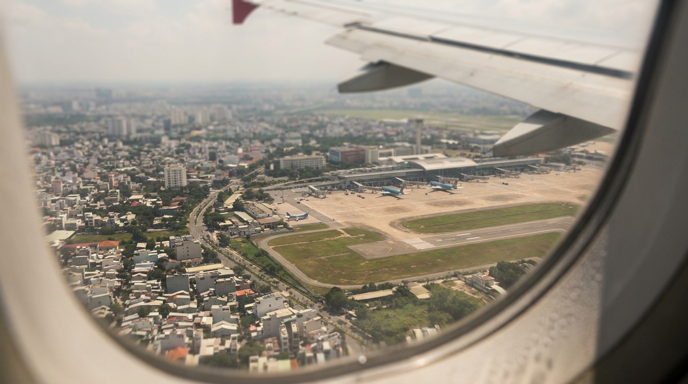 Flying Into Tan Son Nhat International Airport (SGN) in Southeast Asia