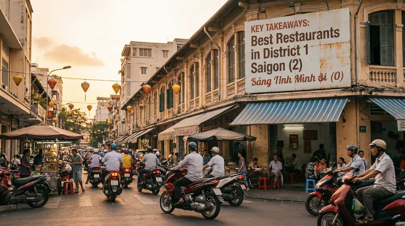 Best Restaurants in District 1 Saigon (2026) — Key Takeaways