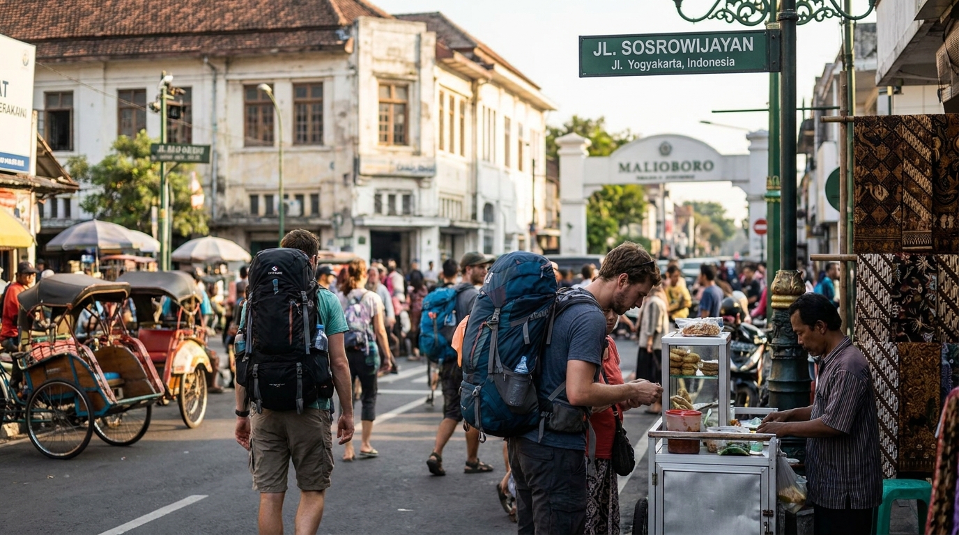 1. Sosrowijayan & Malioboro Area — Best for Budget Travelers where to stay in yogyakarta