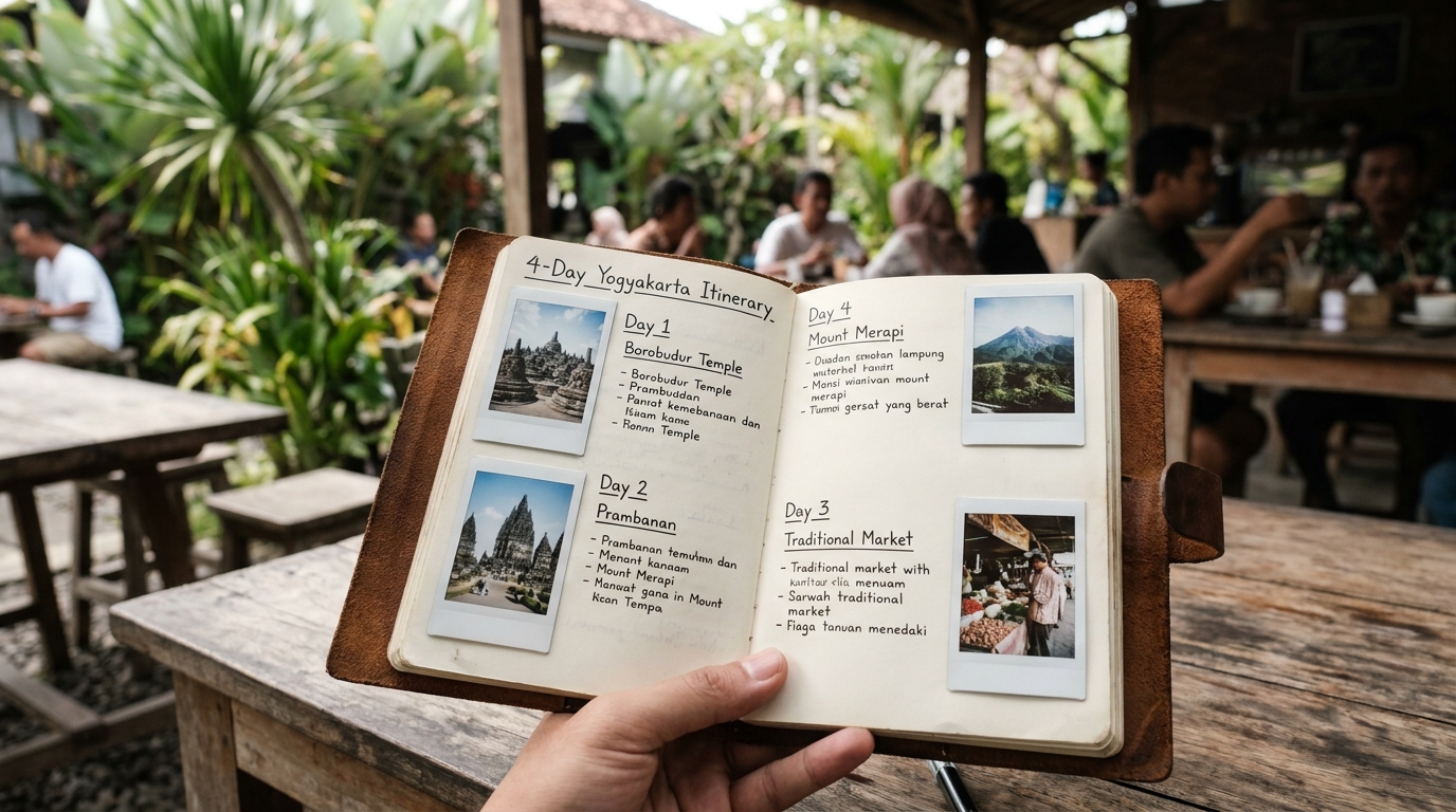 4-Day Yogyakarta Itinerary Overview