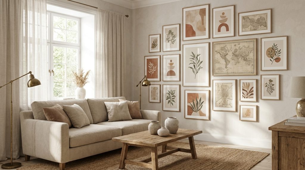 large wall art prints - feature - editorial home decor styling photography 2026