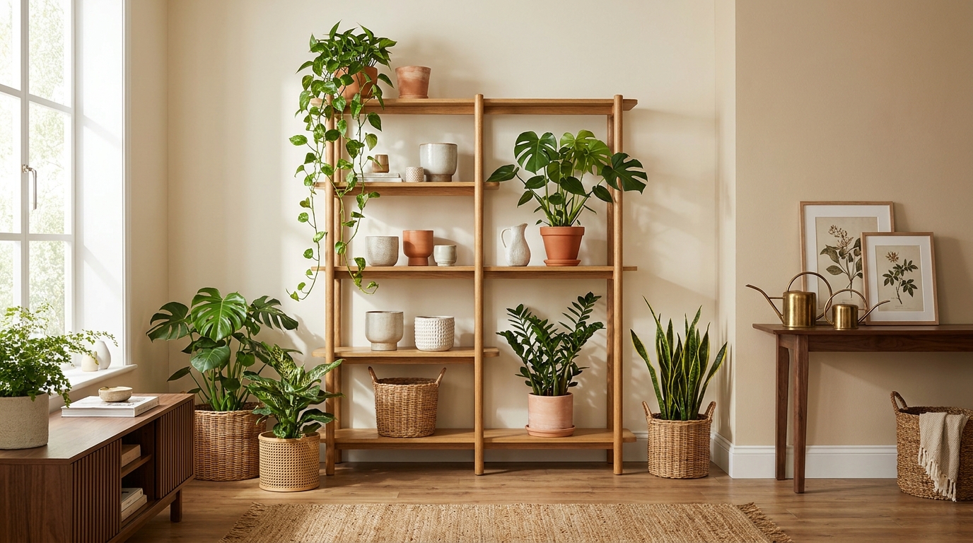 best indoor plants for low light — editorial home decor styled scene with natural daylight and renter-friendly setup