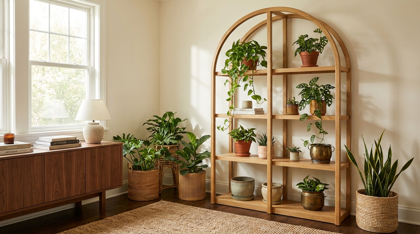 amazon indoor plant finds — editorial home decor styled scene with natural daylight and renter-friendly setup